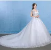 Luxury Plus Size Wedding Dress Elegant Lace Appliques V-neck Beading Gowns Crystal Lace Up White Vestido De Noiva