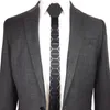Cravatta nera opaca acrilica di moda alla moda di 3 colori Cravatta a forma di diamante Hextie stile classico Skinny Men Black Ties8145480