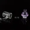Beveled Edge Quartz Banger Spinning Carb Cap terp pearls with 10mm 14mm 18mm Male Female Thick banger Domeless nail for Dab Rig Bong