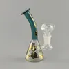 Pipe à eau en verre recycleur : mini bang à bécher avec joint femelle de 14 mm et bol en verre