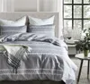 Bohemian Soft cozy Duvet Cover Set Lightweight Soft Grey Triangle 3PC Comforter Cover Set Hotel Quality