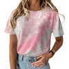 Lasperal Tie Tintura Camisa Das Mulheres Verão Casual Tops Algodão Multicolor Plue Tamanho Tshirt Femme 2020 Fashion Girl 5xl Colheita Oversized