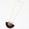 Mode bohemia stilar guldfärg leopard halsband halvcirkel halsband för kvinnor uttalande smycken