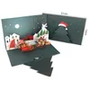 Cartolina d'auguri di Natale all'ingrosso Carte di Capodanno 3D fatte a mano fai-da-te Biglietto da visita per regali spedizione gratuita