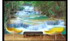 Personalizado 3D foto mural papel de parede Fluindo a riqueza da água bela cachoeira HD sala de TV fundo pintura de parede decoração