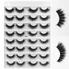 100 handgefertigte 16 Paar 3D-Faux-Nerzwimpern Falsche Wimpern Wispy Fluffy Long Eyelashes Eye Makeup fake cils9999943