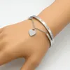 الساخنة العلامة التجارية Hot Pulseira H سوار Bangle Gold Color Heart Tag Love Bracelet المجوهرات للنساء هدية