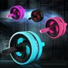 Nouveau 2 en 1 Ab Roller Jump Rope No Noise Abdominal Wheel Ab Roller avec tapis pour bras taille jambe exercice Gym Fitness Equipment T200506