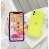 جديد iPhone 12 12Pro 12Pro 13mini لون الفلورسنت كله غطت حالة حماية الكاميرا دقيقة لفون × 11 7 8