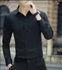 Белая рубашка мужская с длинным рукавом Slim Free Free Color Professional Business Dress Работает для работы белый мужской костюм