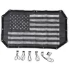 Zwarte Auto Dak Mesh UV Bescherming Zonnescherm Top Cover Voor Jeep Wrangler JK 2007-2017 Auto Exterieur Accessoires USA flag242N