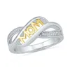 Kärlek Mamma Ringar Crydsal Rose Gold Heart Ring För Kvinnor Mor Födelsedaggåva Mode Smycken Drop Ship