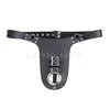 Bondage Dispositivo cintura di castità femminile mutandine pantaloni corti Mutande in pelle Gabbia Lingerie Sex Toy # R56