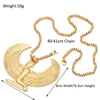 펜던트 목걸이 패션 골드 컬러 펑크 긴 체인 힙합 독수리 여성 목걸이 쥬얼리 이집트 유행 크로스 천사 Isis 목걸이 1