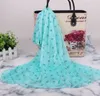 8 cores tamanho160 * 80cm moda selvagem lenço colorido ponto chiffon longo lenço de seda xaile beach wraps ladys viajar lenços clássico rosa preto verde