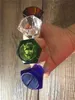 3pcs 14mm 18mm Thick Glass Bong Slides Bowl With Handle Funnel Male Smoking bowl for Water Pipe Bongs ash catcher bowl