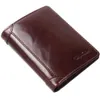 Bison Denim Famous Brand Retro Vintage Genuine Leather Wallet Male Rfid Men Wallets Card Holder Zipper Small Wallet W4361 Y19052104