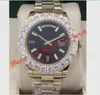 Nuovo arrivo 3 Style Mens II 18k Gold 41mm Diamond Ruby Watch Bigger Diamond BEZEL 218235 Orologi da uomo automatici di moda Wris269p