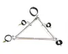 Stainless Steel Triangle Bound Planes Ddsm Bondage Restraints with Leather Legcuffs Fetish Wear Sex Slave