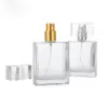 30 ml 50 ml Boş Cam Parfüm Şişeleri Seyahat Kare Sprey Atomizer Doldurulabilir Şişe Koku Kılıf 2styles RRA2357