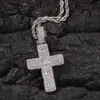 Hip-hop Classic Jesus Pendant AAA Zircon CZ Stone Gold Iced Out Stainless Steel Necklaces for Men Street Dance Rapper Jewelry4441633