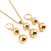 Hot Fashion Gold Color Ball Bead Beads Earrings Pendant Jewelry Sets Necklace For Women