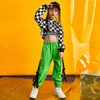 Kids Dance Costumes For Jazz Long Sleeve Tops Pants Hip Hop Clothing Girls Ballroom Stage Street Dance Performance Wear DNV11077