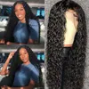 Deep Curly Wigs 10A Human Hair 360 Full Lace Natural Color Human Hair Wigs 8quot24quotinch Curly Brazilian Peruvian Indian Ha6450597