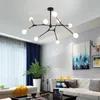 modern ceiling lamp chandelier simple Nordic living room hanging lamp designer rotating LED pendant creative personality restaurant light