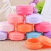 10g Empty Refillable Macaroon Cream Jar Travel Plastic Cosmetic Sample Containers with Screw Cap Makeup Lip Balm Eye Shadow Box WB2407