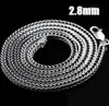 1.2mm 2.8mm Fox Coda Collana Collana 925 Argento sterling Catene di moda Uomo Donna Gioielli Collana Accessori fai da te Accessories18 20 22 24 pollici