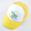 Fashion-Mesh Baseball Caps Kinder Schöne Cartoon Dinosaurier Snapback Hüte Für Baby Jungen Und Mädchen Im Freien Kinder Atmungsaktive Sun Bones Cap