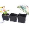 Vierkante kwekerij Plastic bloempot Planter 3 Grootte voor binnenhuis bed of vloer, en buitenwerf, gazon of tuinplanten DH0180