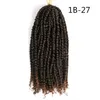 ランズパッションツイストヘア24インチウォーターウェーブパッションツイストかぎ針編み編み髪100G/PCS合成編組の女神ロックロングボヘミアンロックヘアLS01