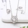 925 Sterling Silver Pendant Necklace Beating Heart Zircon Necklace Collares Gift Accessories Fashion Jewelry For Women designers jewelry