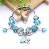 Wholesale-Drop Oil Double Love Bracelet Mother's Day Gift Bracelet Suitable for Pandora Style Jewelry