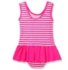 Baby girls swimwear uk amerikanska flaggan flicka baddräkt en bitar ruffled barn baddräkt barn simma slitage sommar barnkläder dhw3024