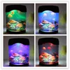 Nyaste Creative Beautiful Aquarium Night Light Tank Simning Mood Ljus Hållbar Heminredning Simulering Maneter LED-lampa