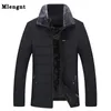 Dicke Jacke Business Baumwolle Warm Parka Winter Herbst Für Männer Casual Männliche Klassische Windjacke Lange Fleece Gepolstert Varsity Mantel