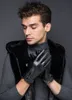Vinterevinterhandskar Ing Golve Pu Leather Short Thin/Thick Black/Brown Touched Screen Glove Man Car Driving Mittens2709024