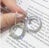 Nieuw ontwerp creatieve sieraden hoogwaardige elegante kristallen oorbellen ronde gouden en zilveren oorbellen bruiloft Oorbellen voor vrouw GB60