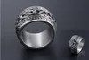 14 mm titanium stalen ring mode heren hiphop ringen trouwband heren designer sieraden groothandel gratis verzending