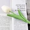 10 قطع tulip الاصطناعي زهرة بيضاء بو ريال لمسة للمنزل الديكور وهمية الزنبق اللاتكس الزهور باقة الزفاف حديقة ديكور