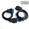 GRATIS 2PACK 16PIN OBD 2 Conector 16 Pin OBD2 Cable de extensión OBDII Adaptador de conector de cable de diagnóstico automático