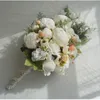 1pc Bridal Holding Flower Artificial Flowers Wedding Bride Bouquet Water Droplets Waterfall