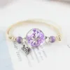 flores especímenes de plantas pulsera bola de cristal diente de león vestido novia novia regalo SSB107 orden de mezcla 20 piezas mucho Pulseras con dijes