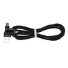 90 градусов типа C Micro USB -кабели плетеные шнурные зарядные шнурные проволоки 1 м 2 м 3 м для Samsung HTC LG Huawei Comblone 300pcs