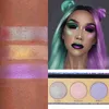 Ucanbe Brand 3 Färg Shimmer Chameleon Highlighter Makeup Palette Crystal Sugar Highlighting Bronzer Glow Eye Shadow Cosmetic Kit