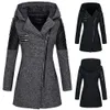 JAYCOSIN Warm dünne Frauen Mischung Mantel Jacke Thick Parka Mantel Winter-Outwear mit Kapuze Reißverschluss-Mantel Strickjacke Tops Mantel 9816