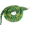 Animaux en peluche réalistes Géant Boa Constrictor Peluche Serpent Jouets Poupées Bleu Vert Rouge Jaune 170 cm 5,5 pieds de long